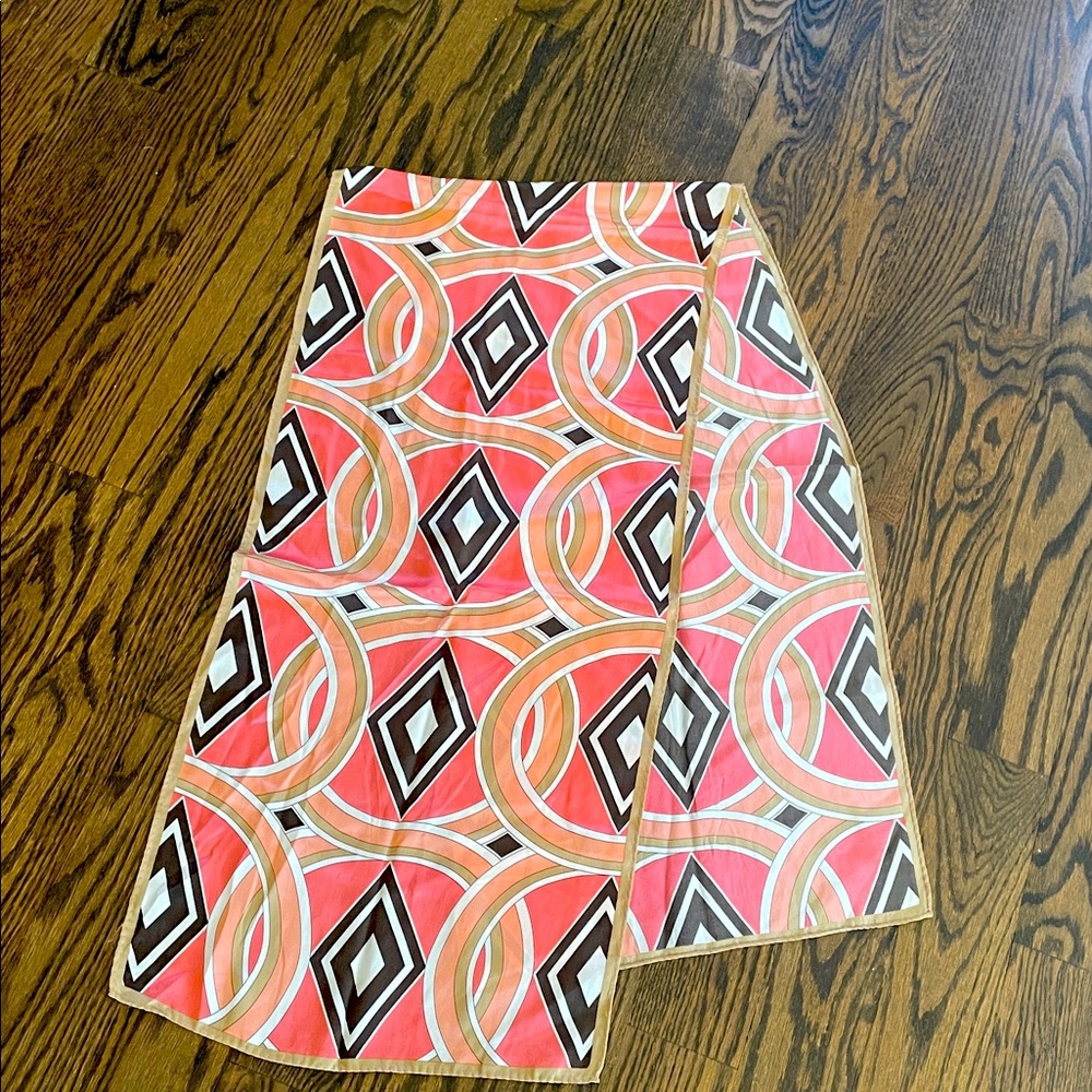 Oblong Patterned Silk Scarf
